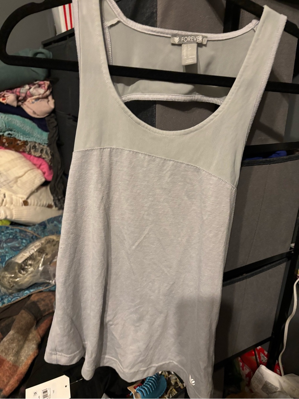 Forever 21 Light Gray Tank Top - Small